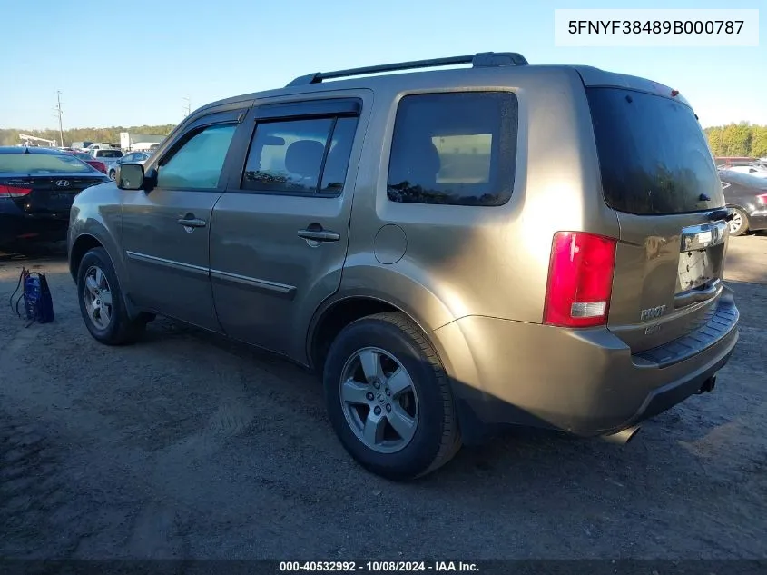 5FNYF38489B000787 2009 Honda Pilot Ex