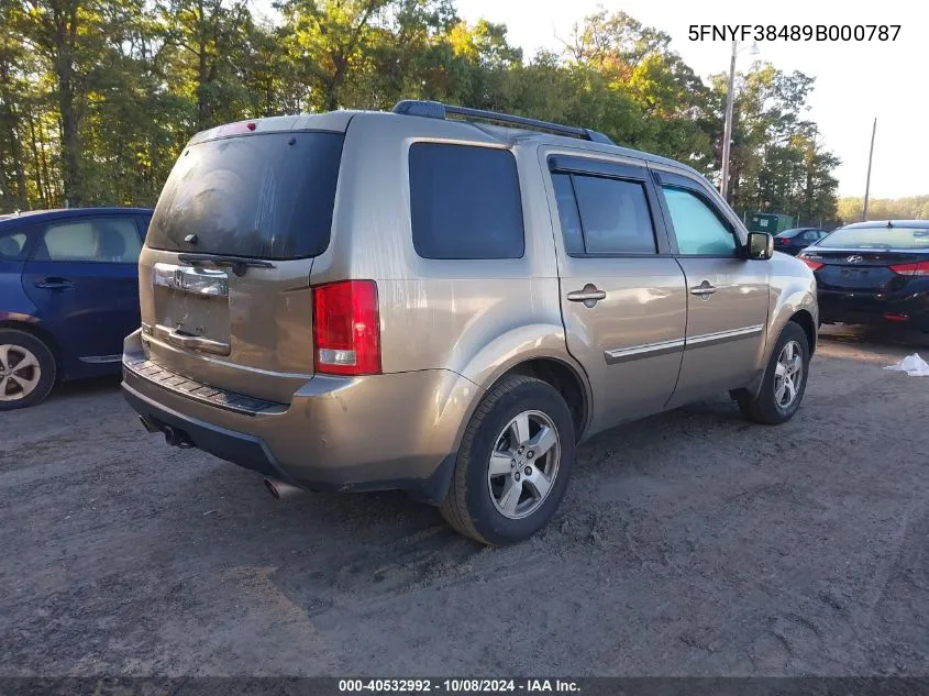 2009 Honda Pilot Ex VIN: 5FNYF38489B000787 Lot: 40532992