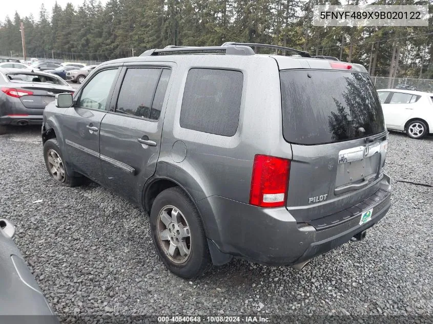 5FNYF489X9B020122 2009 Honda Pilot Touring