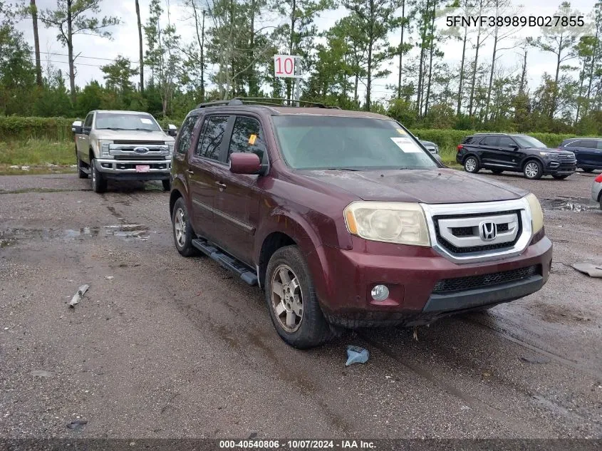 2009 Honda Pilot Touring VIN: 5FNYF38989B027855 Lot: 40540806