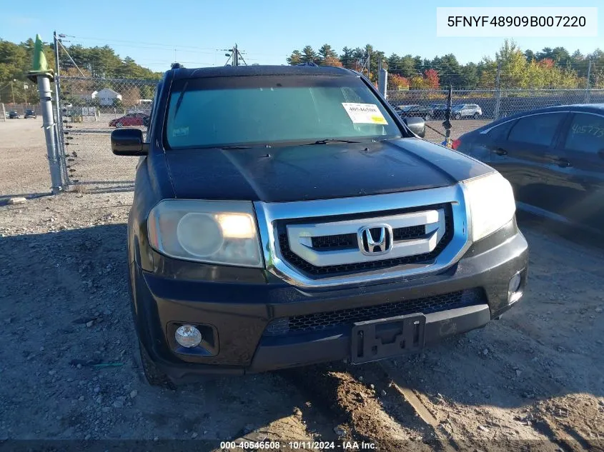 2009 Honda Pilot Touring VIN: 5FNYF48909B007220 Lot: 40546508