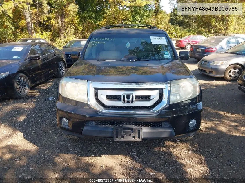 5FNYF48649B006786 2009 Honda Pilot Ex-L