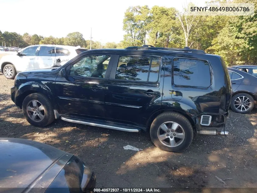 5FNYF48649B006786 2009 Honda Pilot Ex-L