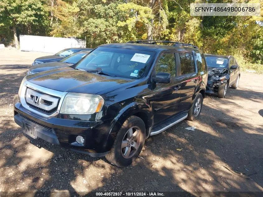 2009 Honda Pilot Ex-L VIN: 5FNYF48649B006786 Lot: 40572937