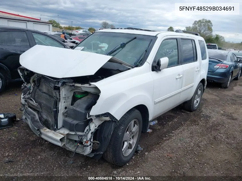 5FNYF48529B034691 2009 Honda Pilot Ex-L