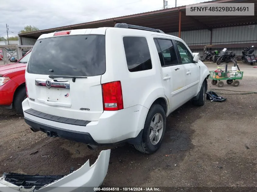 5FNYF48529B034691 2009 Honda Pilot Ex-L