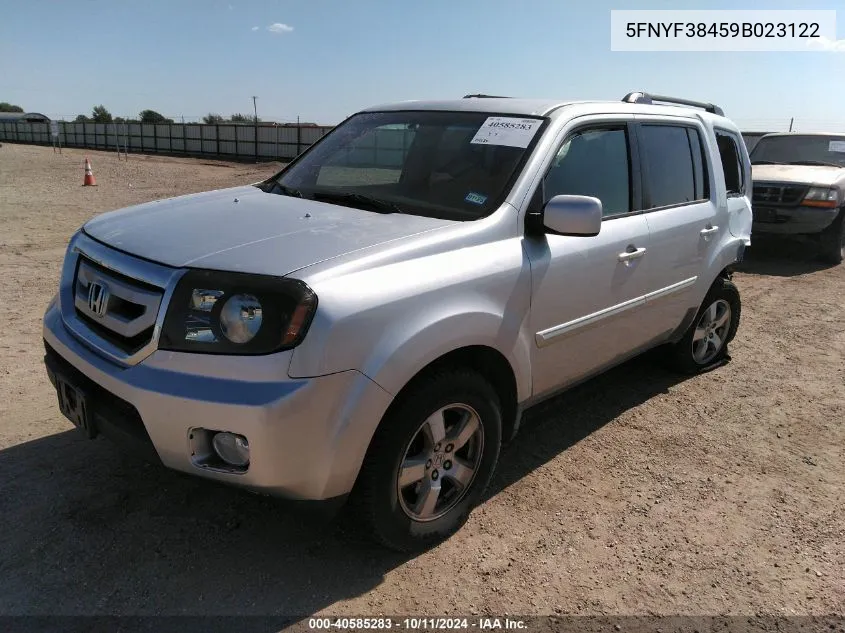 5FNYF38459B023122 2009 Honda Pilot Ex