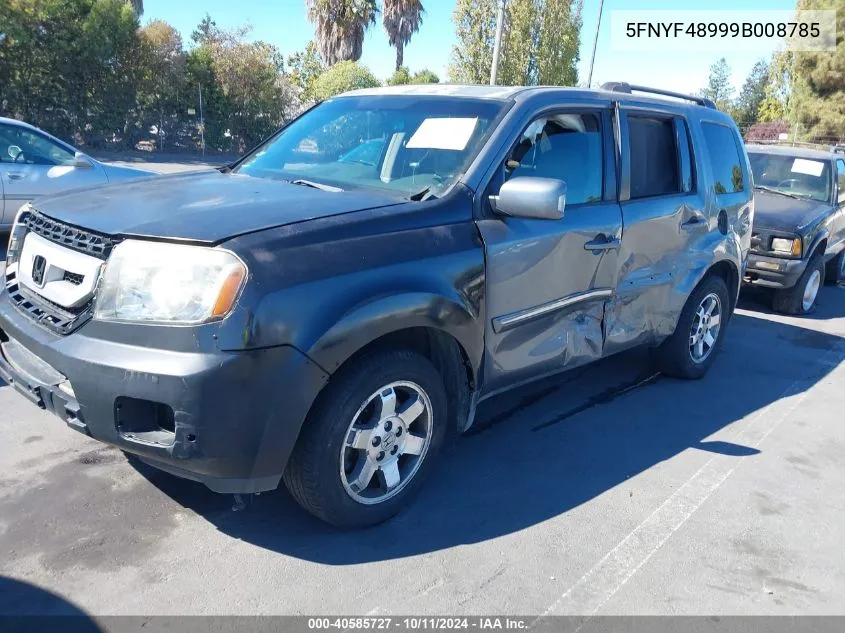 2009 Honda Pilot Touring VIN: 5FNYF48999B008785 Lot: 40585727