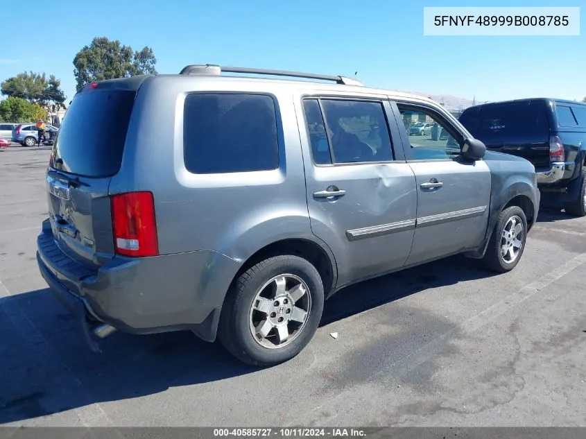 2009 Honda Pilot Touring VIN: 5FNYF48999B008785 Lot: 40585727