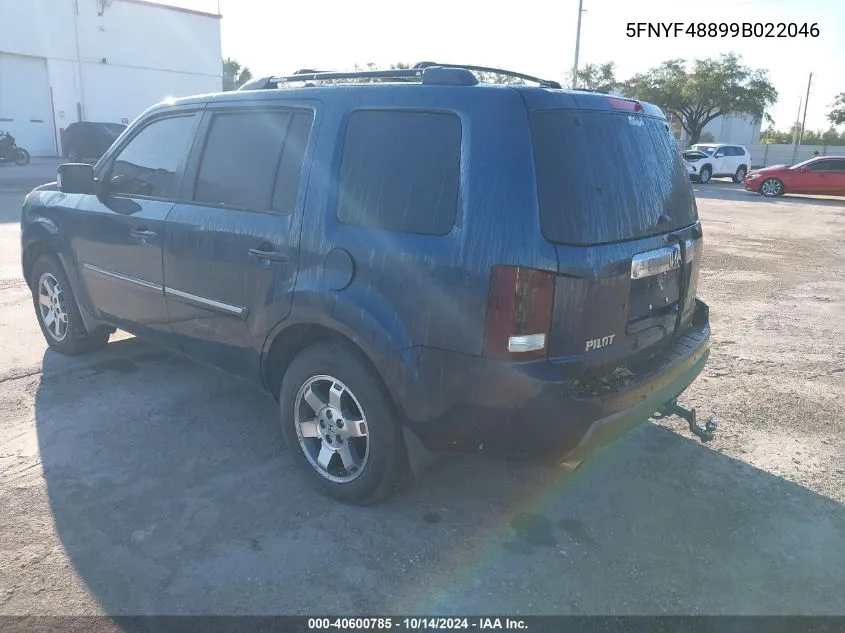 5FNYF48899B022046 2009 Honda Pilot Touring