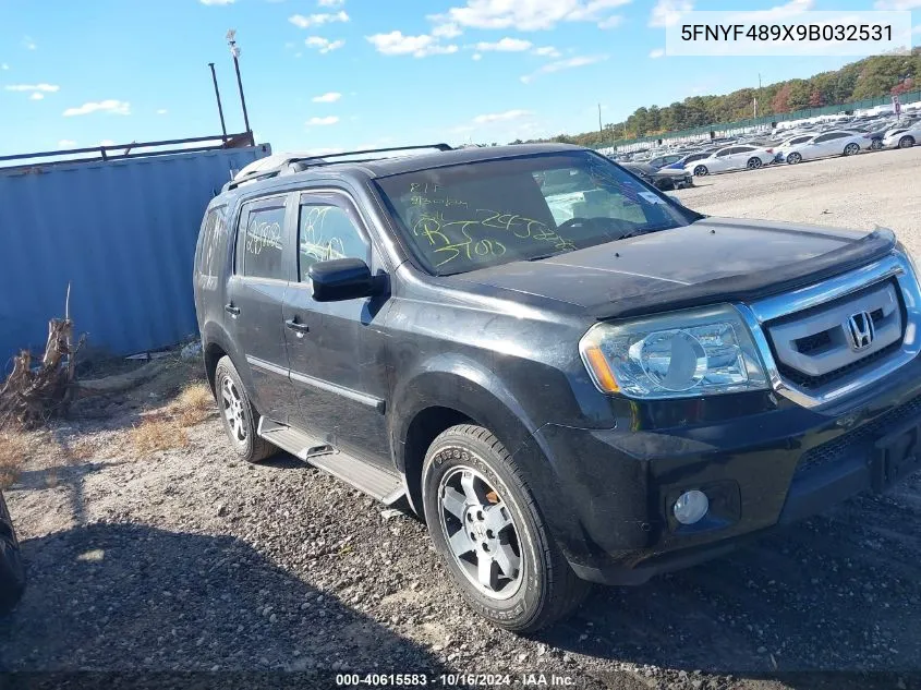 2009 Honda Pilot Touring VIN: 5FNYF489X9B032531 Lot: 40615583