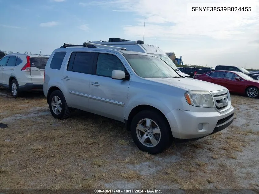 2009 Honda Pilot Exl VIN: 5FNYF38539B024455 Lot: 40617748