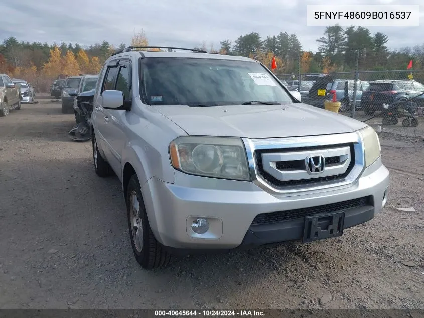 2009 Honda Pilot Ex-L VIN: 5FNYF48609B016537 Lot: 40645644