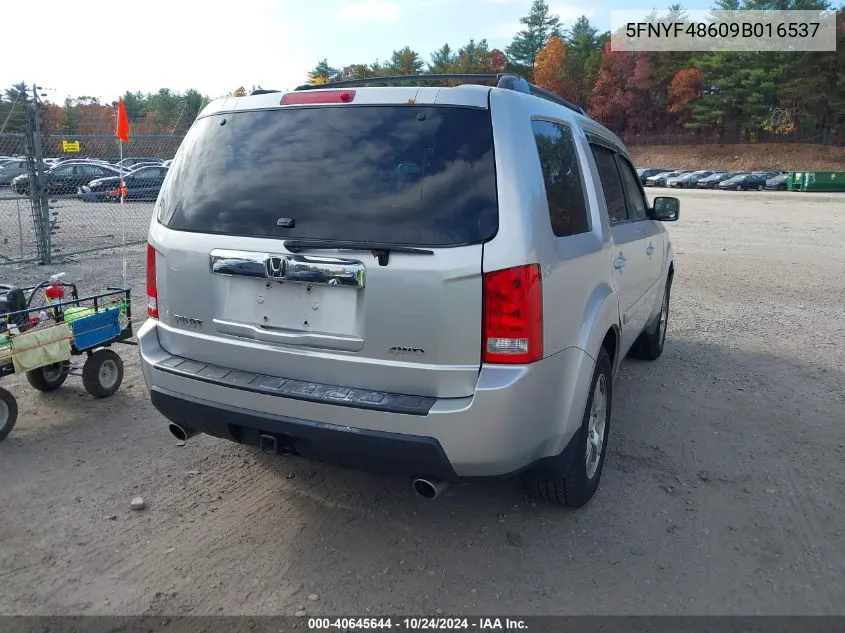 5FNYF48609B016537 2009 Honda Pilot Ex-L