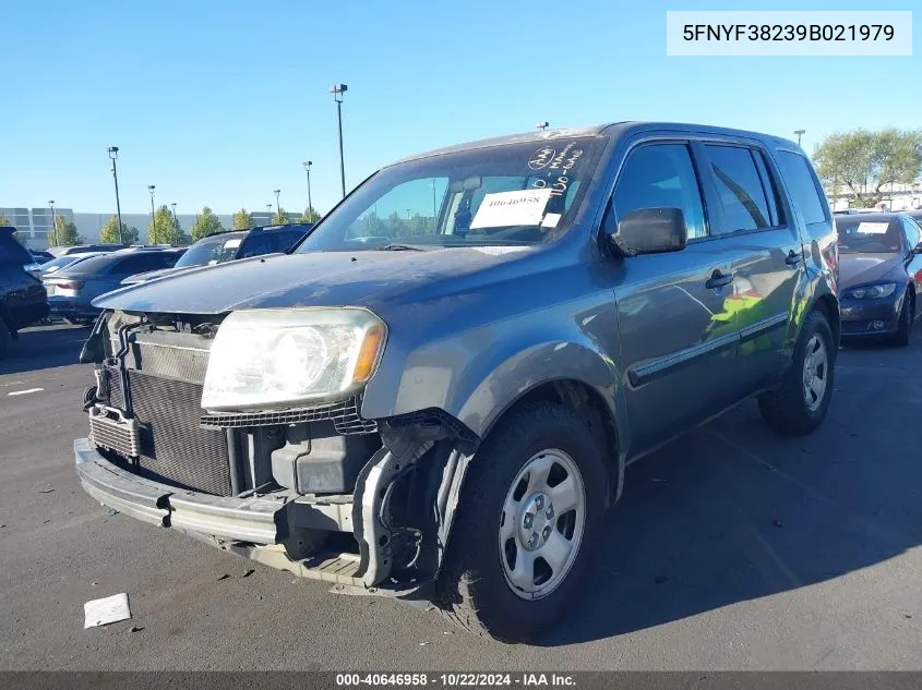 5FNYF38239B021979 2009 Honda Pilot Lx