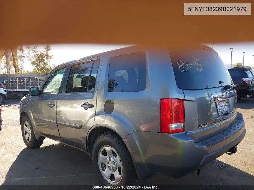 5FNYF38239B021979 2009 Honda Pilot Lx