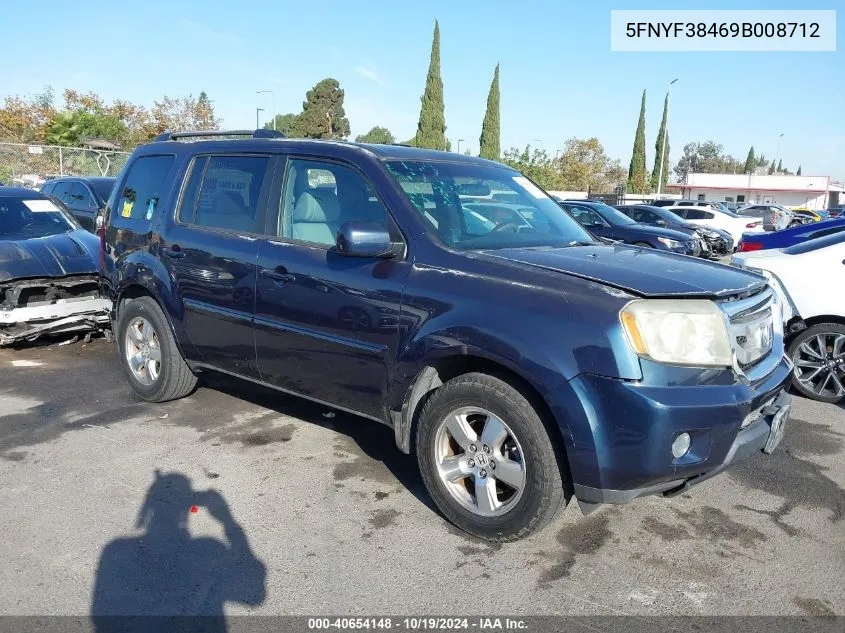 2009 Honda Pilot Ex VIN: 5FNYF38469B008712 Lot: 40654148