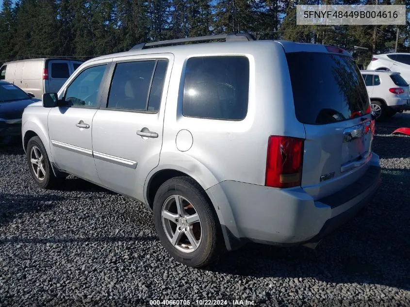 2009 Honda Pilot Ex VIN: 5FNYF48449B004616 Lot: 40660705