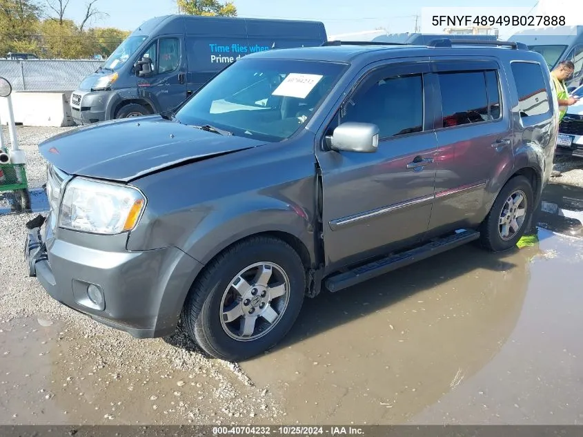 2009 Honda Pilot Touring VIN: 5FNYF48949B027888 Lot: 40704232