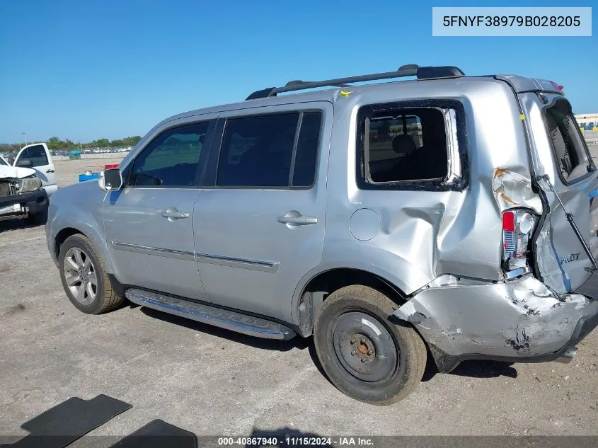 2009 Honda Pilot Touring VIN: 5FNYF38979B028205 Lot: 40867940