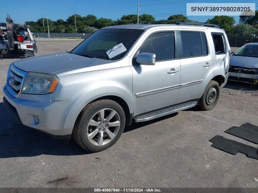 2009 Honda Pilot Touring VIN: 5FNYF38979B028205 Lot: 40867940