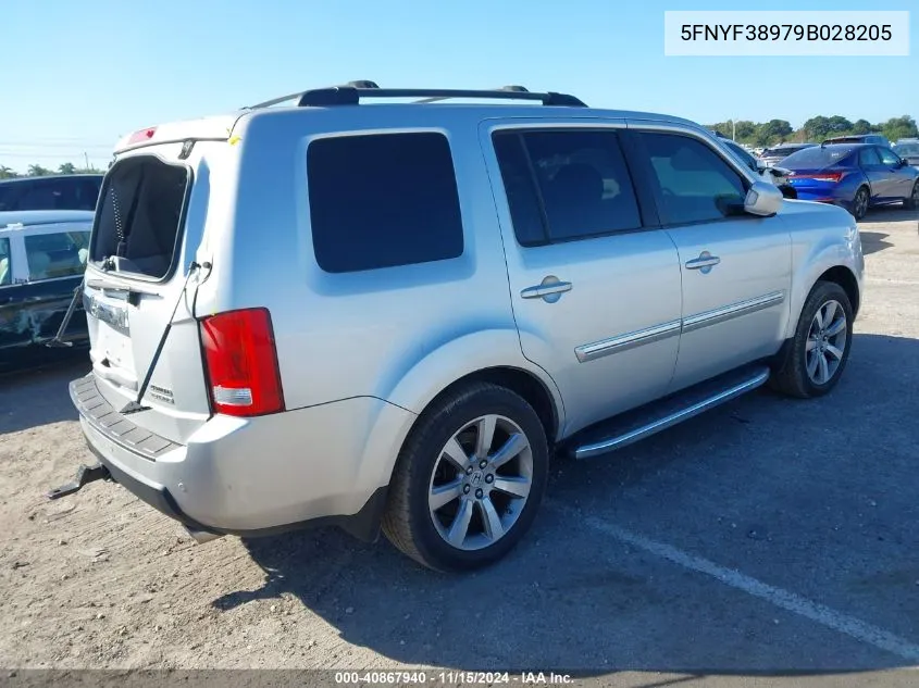 2009 Honda Pilot Touring VIN: 5FNYF38979B028205 Lot: 40867940