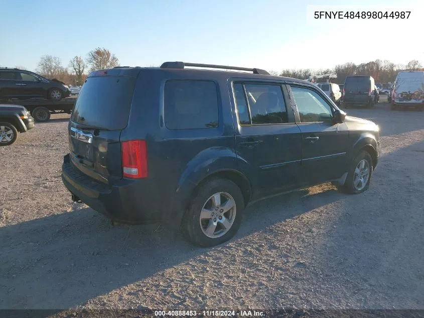 2009 Honda Pilot VIN: 5FNYE484898044987 Lot: 40888453