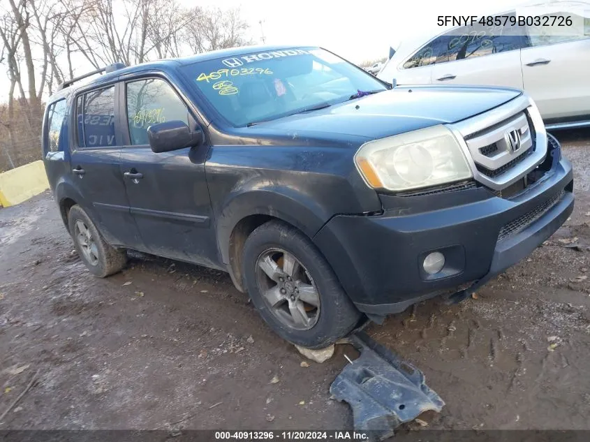 2009 Honda Pilot Ex-L VIN: 5FNYF48579B032726 Lot: 40913296