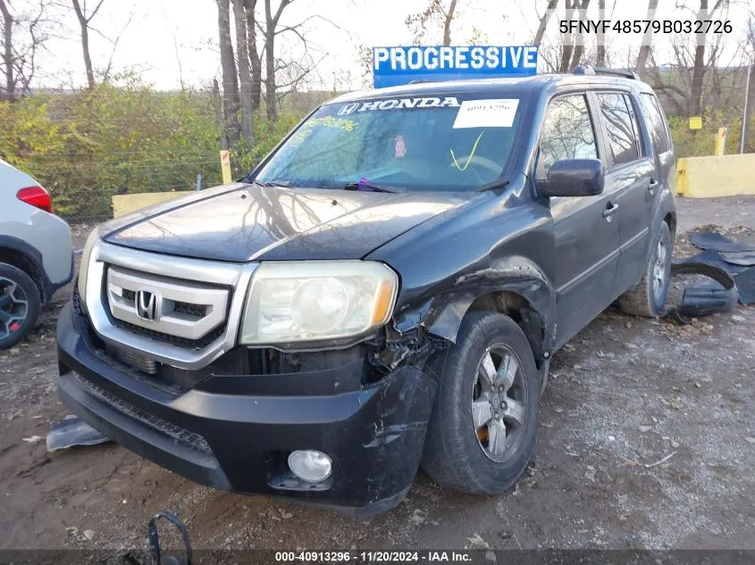 2009 Honda Pilot Ex-L VIN: 5FNYF48579B032726 Lot: 40913296