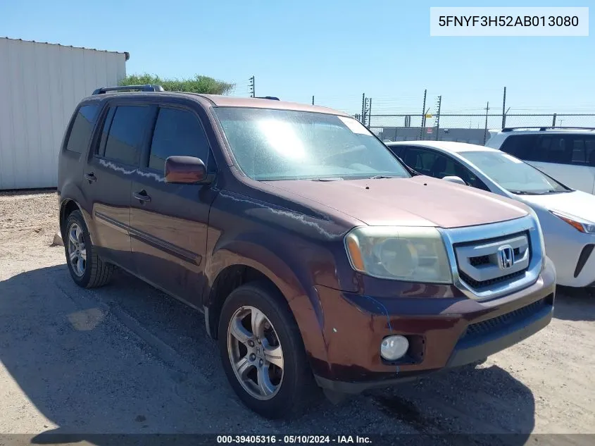 2010 Honda Pilot Ex-L VIN: 5FNYF3H52AB013080 Lot: 39405316