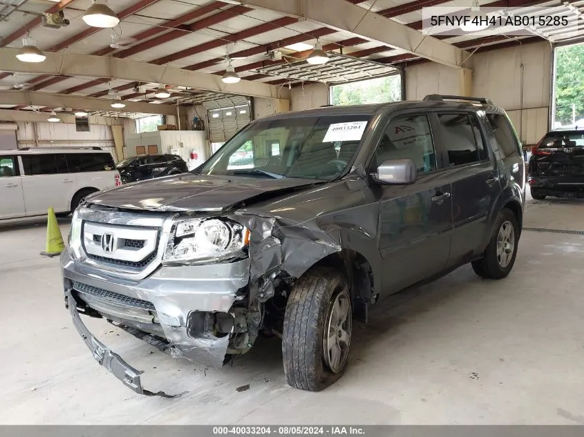 2010 Honda Pilot Ex VIN: 5FNYF4H41AB015285 Lot: 40033204