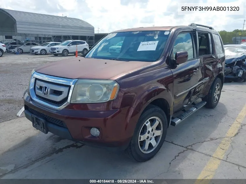 2010 Honda Pilot Touring VIN: 5FNYF3H99AB001320 Lot: 40184418