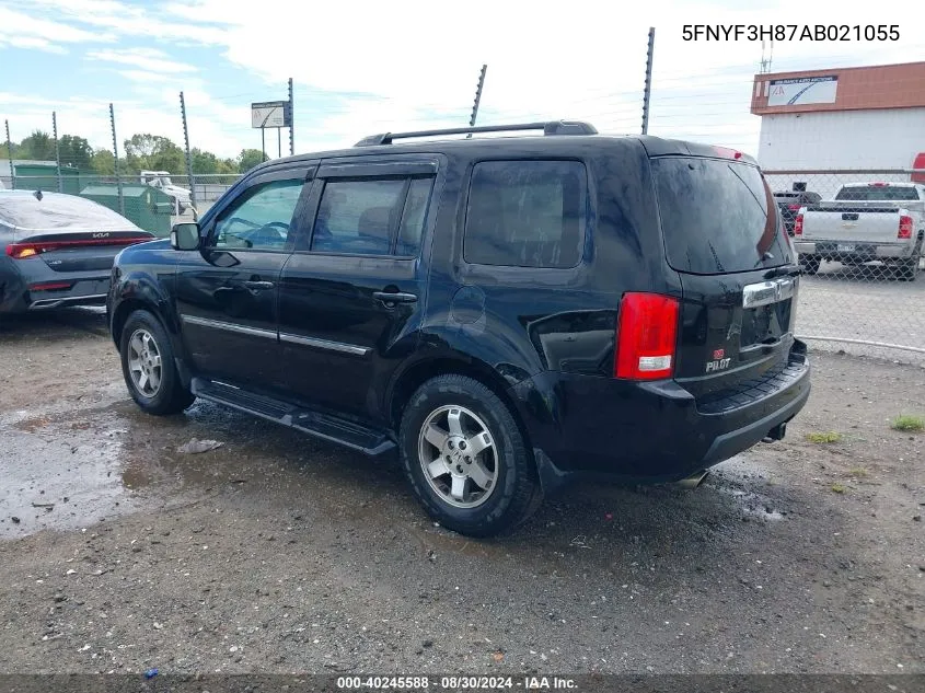 2010 Honda Pilot Touring VIN: 5FNYF3H87AB021055 Lot: 40245588