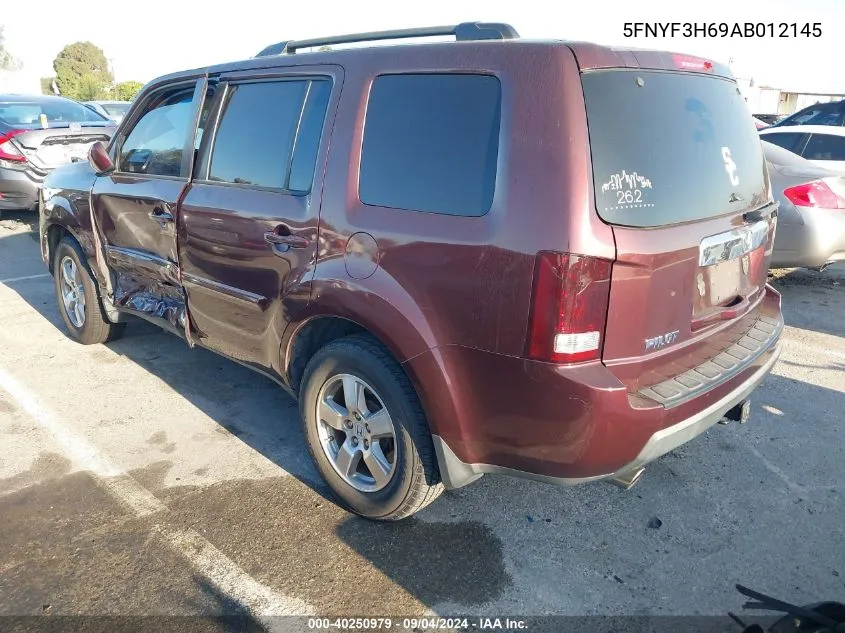 2010 Honda Pilot Ex-L VIN: 5FNYF3H69AB012145 Lot: 40250979