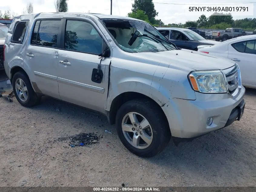 2010 Honda Pilot Ex-L VIN: 5FNYF3H69AB019791 Lot: 40256252