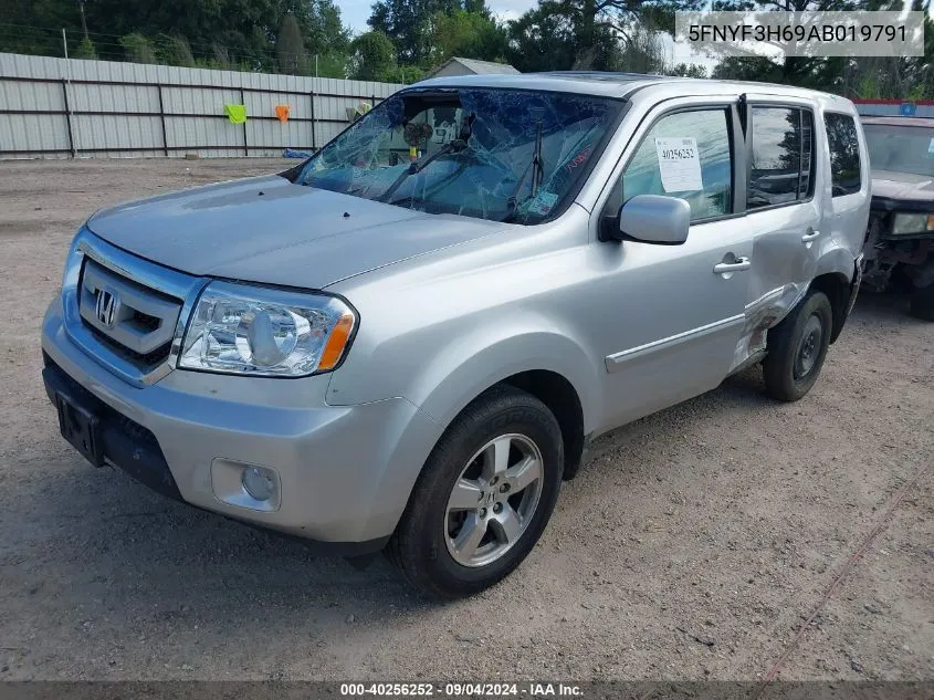 2010 Honda Pilot Ex-L VIN: 5FNYF3H69AB019791 Lot: 40256252