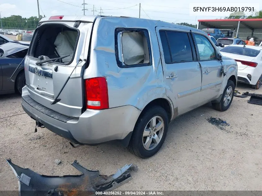 2010 Honda Pilot Ex-L VIN: 5FNYF3H69AB019791 Lot: 40256252