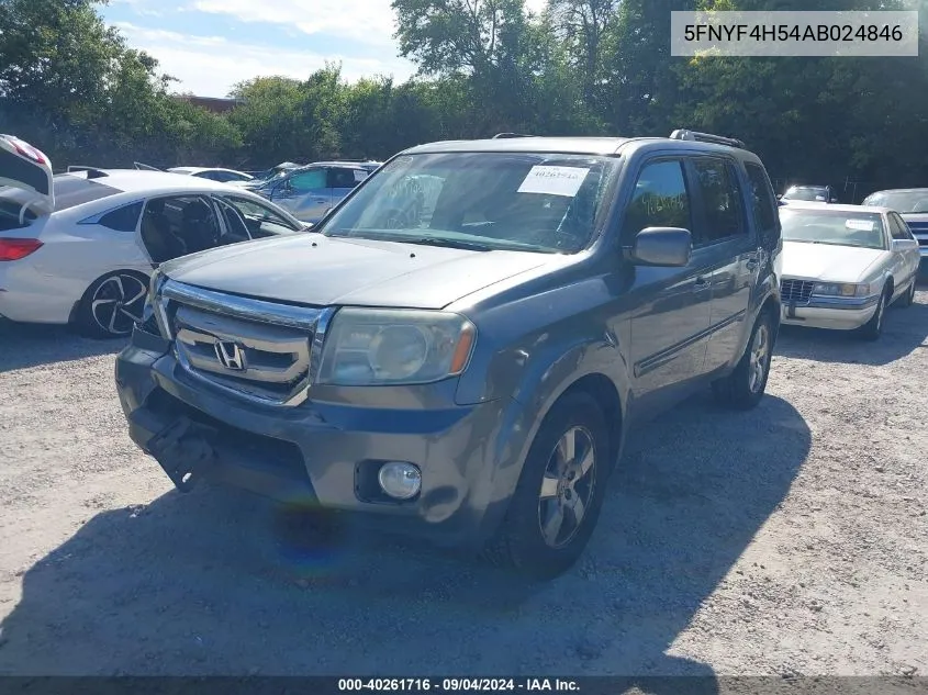 2010 Honda Pilot Ex-L VIN: 5FNYF4H54AB024846 Lot: 40261716