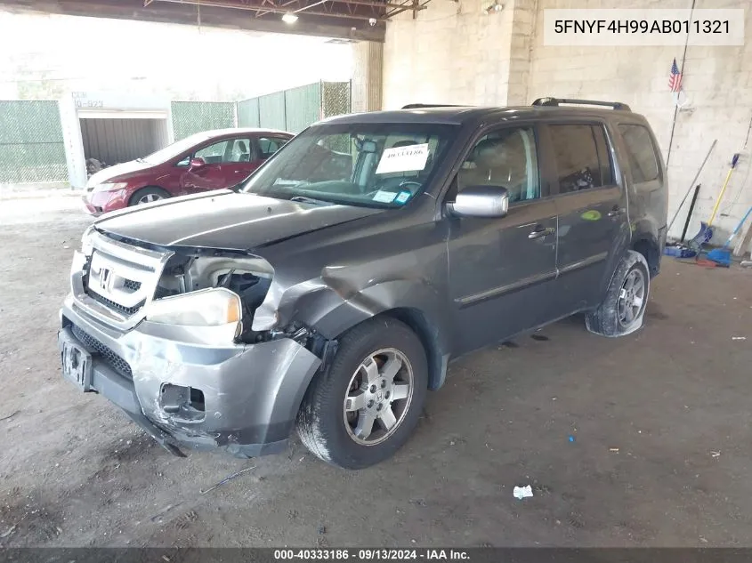 2010 Honda Pilot Touring VIN: 5FNYF4H99AB011321 Lot: 40333186