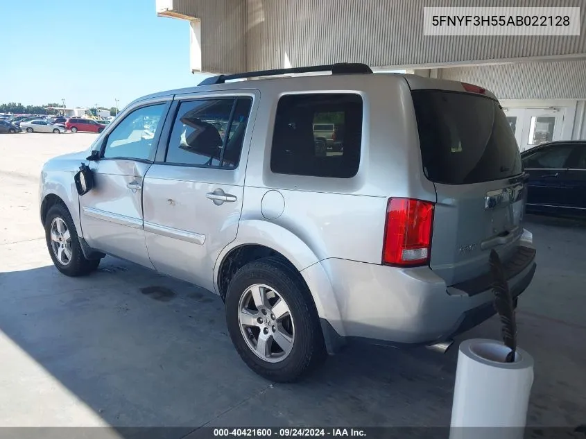 5FNYF3H55AB022128 2010 Honda Pilot Exl