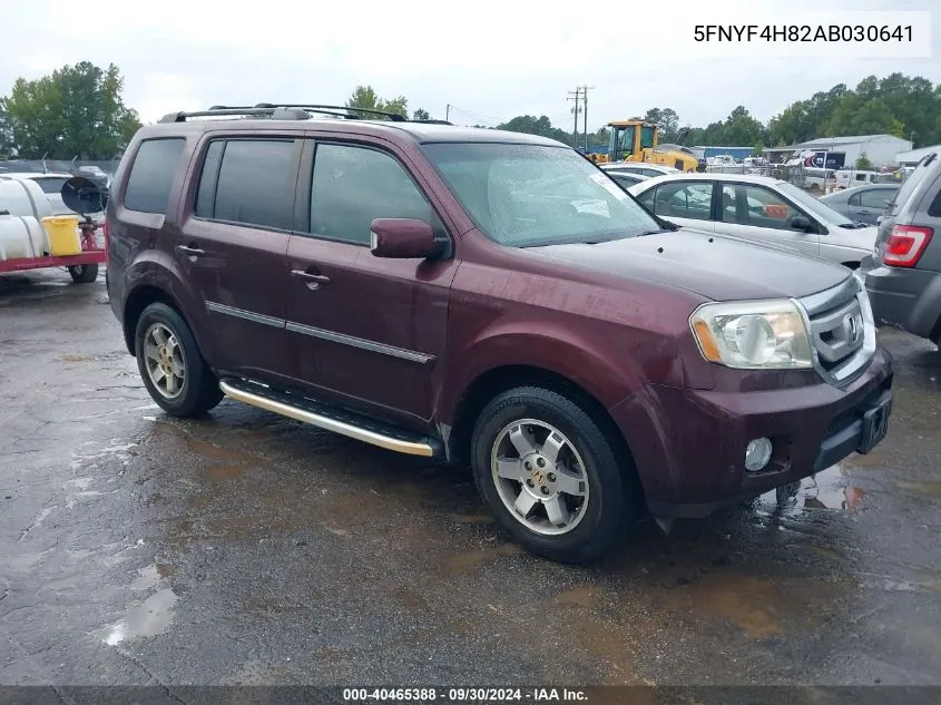 2010 Honda Pilot Touring VIN: 5FNYF4H82AB030641 Lot: 40465388