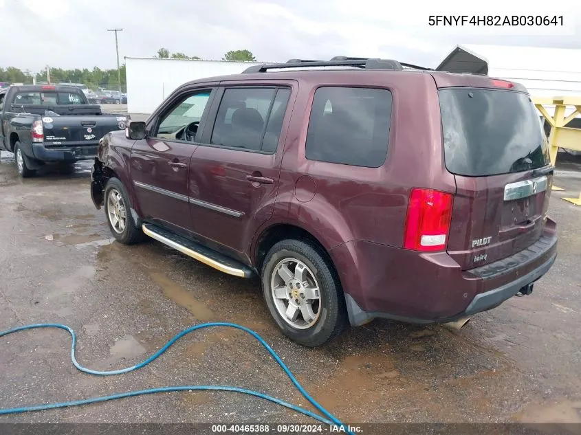 2010 Honda Pilot Touring VIN: 5FNYF4H82AB030641 Lot: 40465388