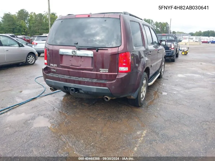 2010 Honda Pilot Touring VIN: 5FNYF4H82AB030641 Lot: 40465388