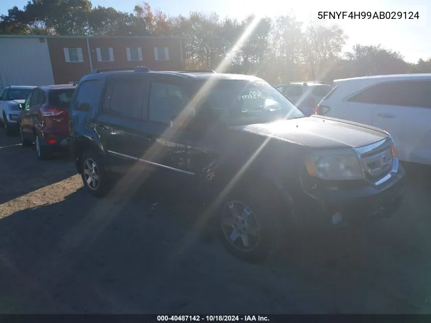 2010 Honda Pilot Touring VIN: 5FNYF4H99AB029124 Lot: 40487142