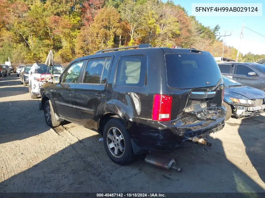 2010 Honda Pilot Touring VIN: 5FNYF4H99AB029124 Lot: 40487142