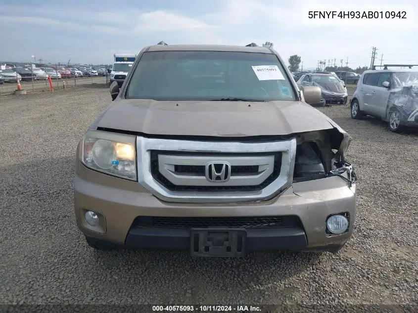 5FNYF4H93AB010942 2010 Honda Pilot Touring