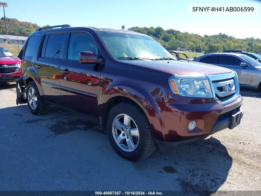 2010 Honda Pilot Ex VIN: 5FNYF4H41AB006599 Lot: 40587357