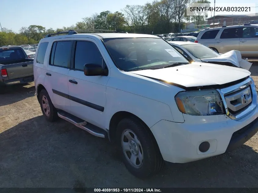 2010 Honda Pilot Lx VIN: 5FNYF4H2XAB032021 Lot: 40591953