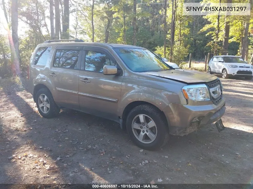 2010 Honda Pilot Ex-L VIN: 5FNYF4H5XAB031297 Lot: 40606597