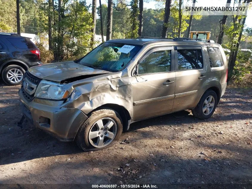 2010 Honda Pilot Ex-L VIN: 5FNYF4H5XAB031297 Lot: 40606597